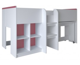 BUT: Lit 90x190 cm avec bureau REVERSO blanc à 199,99€
