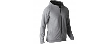 Decathlon: Veste à capuche DOMYOS GYM 500 Stretching Homme en gris clair à 8€ au lieu de 16€