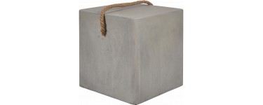 Alinéa: Table d'appoint en grès gris 40x40cm à 84€