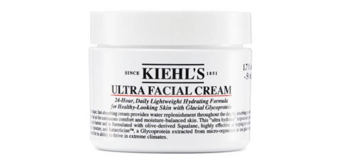 Kiehl's: 1 semaine de soin n°1 Ultra Facial Cream offert pour tout achat