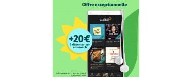Amazon: 20€ offert pour tout abonnement Audible à 9,95€ (sans engagement)
