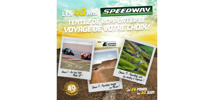Speedway: Gagnez votre voyage moto pour 2 d'une valeur de 2000€