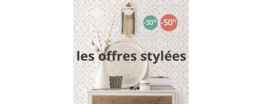Maisons du Monde: Les offres stylées : sélection de meubles et de déco à -30% et -50%