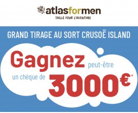 Atlas for Men: Un chèque de 3000€ à gagner par tirage au sort