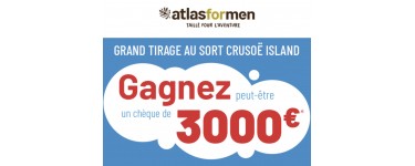 Atlas for Men: Un chèque de 3000€ à gagner par tirage au sort
