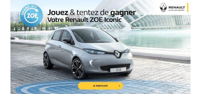 Renault: 1 Renault Zoe R110 à gagner