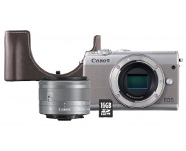 Boulanger: Appareil photo Hybride Canon EOS M100 Gris + 15-45mm + Etui + carte SD 16Go à 399€