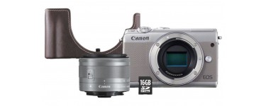 Boulanger: Appareil photo Hybride Canon EOS M100 Gris + 15-45mm + Etui + carte SD 16Go à 399€