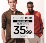 Brice: Offre duo : 2 chemises en lin à 35.99€ au lieu de 39.99€
