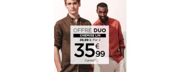 Brice: Offre duo : 2 chemises en lin à 35.99€ au lieu de 39.99€