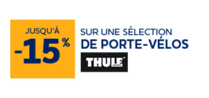 Norauto: Jusqu'à 15% de réduction sur une sélection de porte-vélos Thule