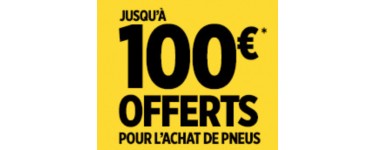Feu Vert: Jusqu'à 100€ offerts pour l'achat de pneus