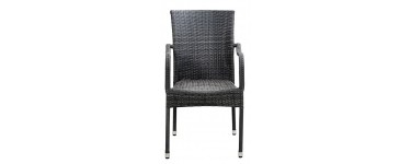 Casa: Chaise empilable Grant grise (H 92 x L 55 x P 66 cm) à 20€ au lieu de 39,95€