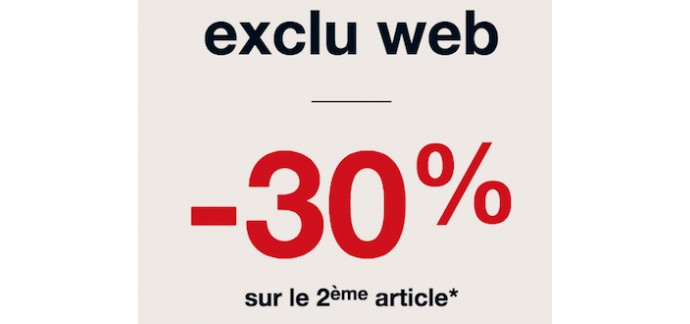 Celio*: Exclu web : 30% de réduction sur le deuxième article