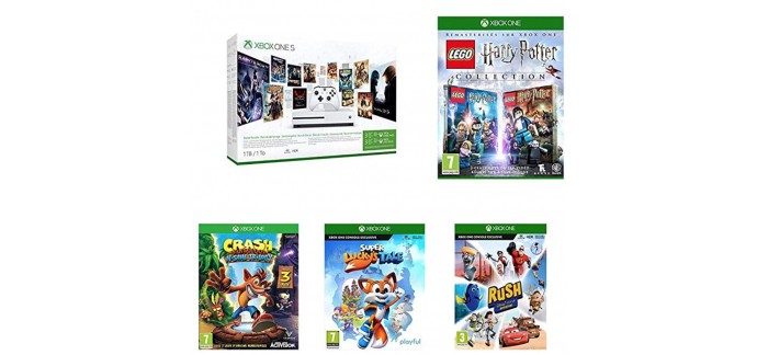 Amazon: Pack KIDS Xbox One S + 4 jeux à 194.38€ au lieu de 320.97€