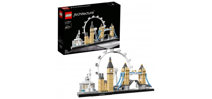 Amazon: Jeu de construction Lego Architecture Londres (21034) à 28,39€