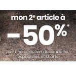 La Halle: 50% de réduction sur le deuxième article sur une sélection de sandales, espadrilles et shorts 