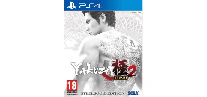 Cdiscount: Yakuza : Kiwami 2 sur PS4 avec steelbook à 24,49€ au lieu de 34,99€