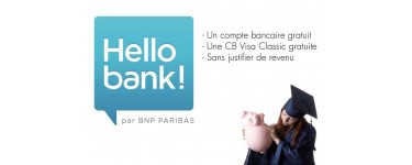 Hello bank!: Compte bancaire gratuit sans conditions de revenus minimum ou de versement pour les étudiants