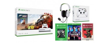 Amazon: Pack Console Xbox One S 1 To + 3 jeux + 1 manette et 1 casque à 329.99€ au lieu de 499€