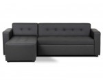 Conforama: Canapé d'angle convertible 4 places noir PEDRO à 299.99€ au lieu de 598.48€