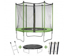 Auchan: rampoline Yoopi - Ø 3.05 m - avec filet + échelle + couverture + kit d'ancrage à 119€
