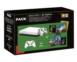 Fnac: Pack Xbox One X 1To + 2e manette + 6 jeux + 3 mois de Live Gold à 499,99€