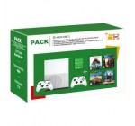 Fnac: Pack console Xbox One S 1To + 2 manettes, 4 jeux et 3 mois de Live Gold à 299.99€ au lieu de 529.99€