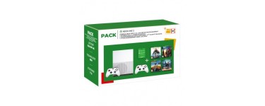 Fnac: Pack console Xbox One S 1To + 2 manettes, 4 jeux et 3 mois de Live Gold à 299.99€ au lieu de 529.99€