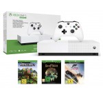 Auchan: Console Xbox One S 1 To + 3 jeux (Minecraft, Sea of Thieves et Forza Horizon 3) à 180,35€