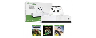 Auchan: Console Xbox One S 1 To + 3 jeux (Minecraft, Sea of Thieves et Forza Horizon 3) à 180,35€