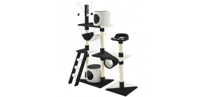 Cdiscount: Arbre à chat Paradis noir et blanc (dimensions : 110x40x130cm) à 54,99€ au lieu de 136,99€