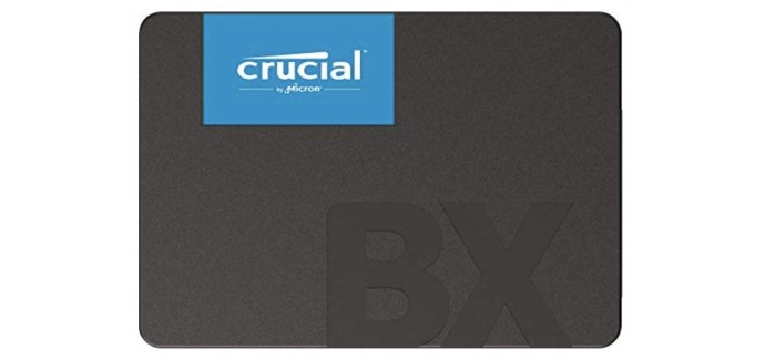 Amazon: SSD Interne 240Go Crucial CT240BX500SSD1 BX500 (3D NAND, SATA, 2,5 pouces) à 30€