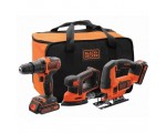 Cdiscount: LACK&DECKER Kit 18V BCK31S1S - Perceuse à percussion - Ponceuse de détail - Scie sauteuse à 159.99€