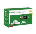Fnac: Pack Fnac Console Microsoft Xbox One S 1 To Blanc + 2 manettes à 299.99€ au lieu de 479.99€