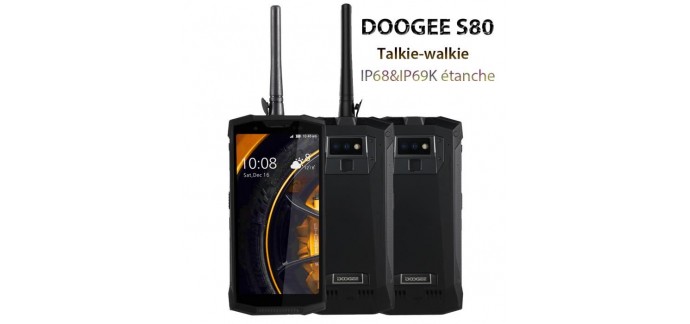 Cdiscount: Smartphone DOOGEE S80 Talkie-walkie 6Go+64Go Batterie 10080mAh à 299.99€ au lieu de 749.97€
