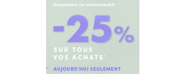 Marionnaud: Exclu web : 25% de réduction immédiate sur tout le site