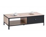 BUT: Table Basse HARLEM Chêne et noir à 105,68€