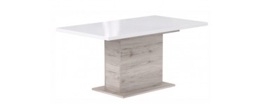 BUT: Table Rectangle + Allonge St Tropez Blanc/chêne à 260,55€
