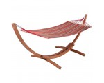 GiFi: Hamac avec support en bois et toile rouge multicolore 3m à 119€