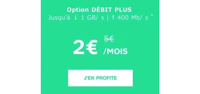RED by SFR: [Clients RED by SFR] option débit plus pour 2€/mois au lieu de 5€
