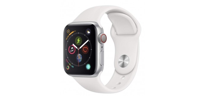 Amazon: Apple Watch Series 4 (GPS + Cellular) avec Bracelet Sport Blanc à 429€