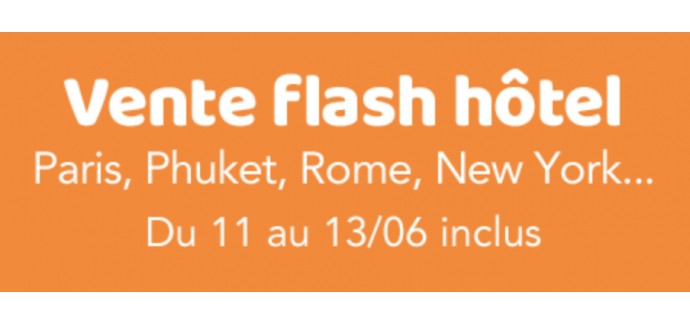 SNCF Connect: Vente flash  : jusqu'à 70% sur de nombreux hôtels