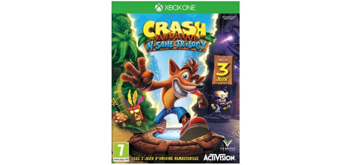 Micromania: Crash Bandicoot N.Sane Trilogy sur Xbox One à 19.99€ au lieu de 39.99€