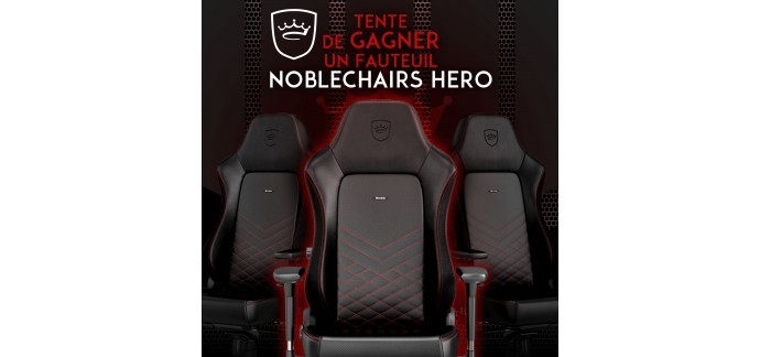 Materiel.net: Tentez de gagner un fauteuil noblechairs France HERO Noir/Rouge