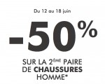 GÉMO: 50% de réduction sur la deuxième paire de chaussures pour homme