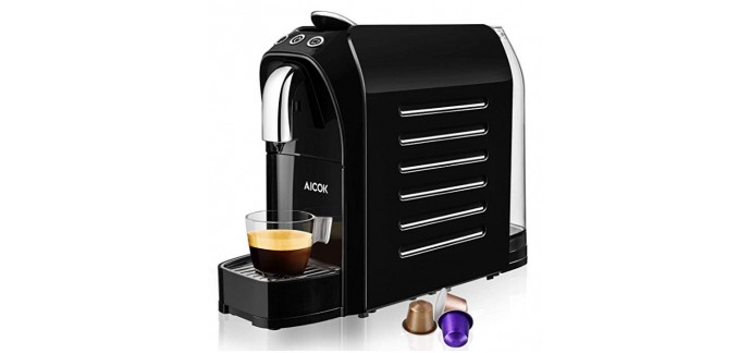 Amazon: AICOK Machine à Espresso pour Capsule Compatible Nespresso à 53.54€ au lieu de 69.99€