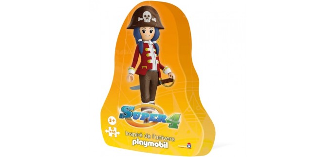 Auchan: DUJARDIN Puzzle 48 pièces : Super 4 , inspiré de l'univers Playmobil : Ruby la Pirate à 9.99€