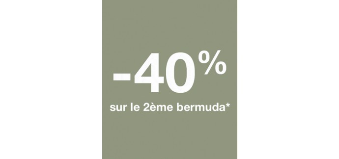 Celio*: 40% de réduction sur le deuxième bermuda