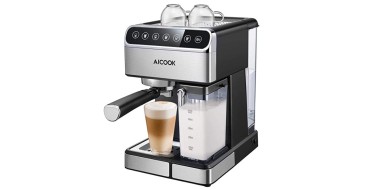 Amazon: Aicook Machine à Café Automatique,15 Bar Cafetiere Expresso avec Écran Tactile LCD à 87.99€